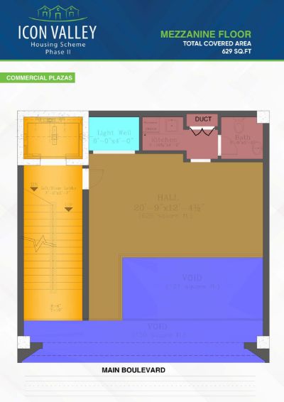 Floor plan – Commercial Plazas - Mezzanine Floor