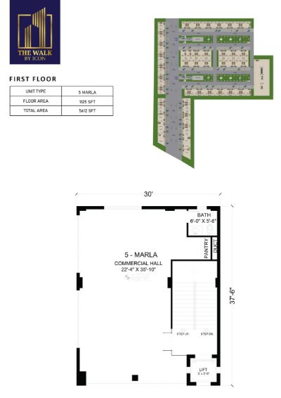 Floor plan – 5 Marla First Floor (Left)