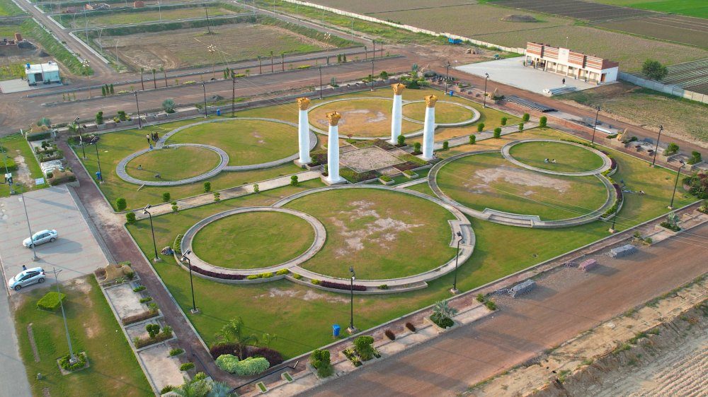 Blue Town with Smart City Features