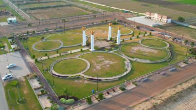 Blue Town with Smart City Features