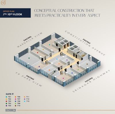 Floor plan – Office 7th-10th Floor Plan