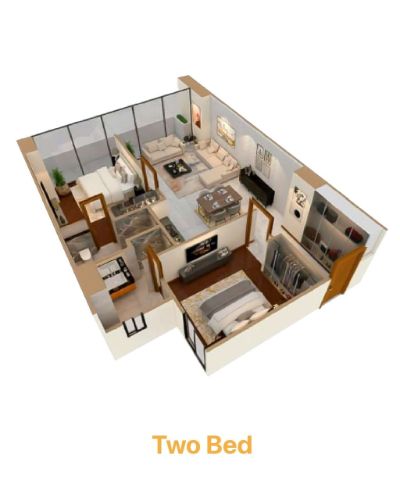 Floor plan – 2 Bed