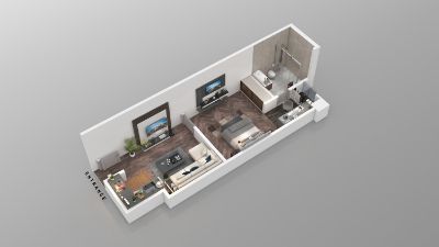 Floor plan – 01 Bed Tower A