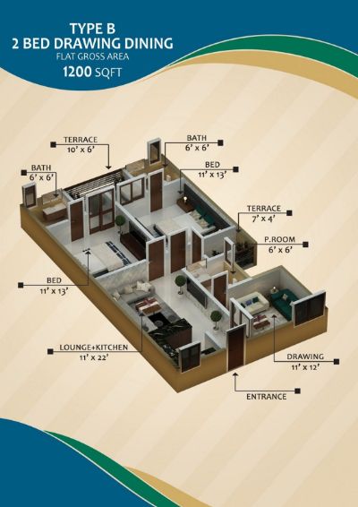 Floor plan – Apartment Type B