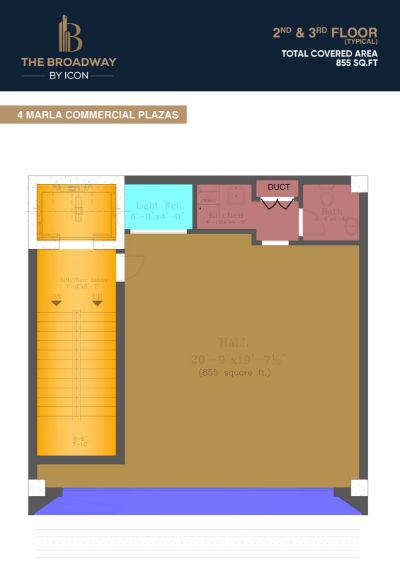 Floor plan – 2nd and 3rd Floor