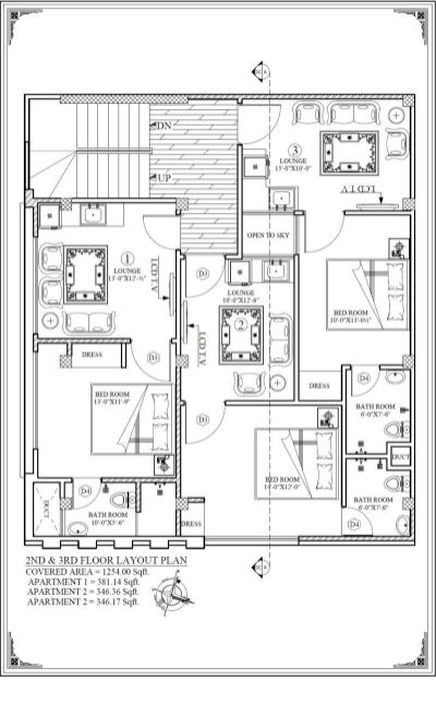 Floor plan – Second to 3rd Floor Apartment