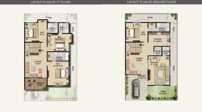 Floor plan – Double Storey 4 Bedrooms 240 sq-yds