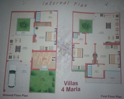 Floor plan – 3 Bedrooms 4 Marla Villas - Floor Plan