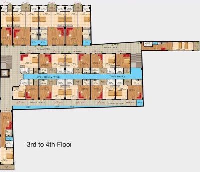 Floor plan – Third to Fourth Floor