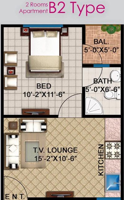 Floor plan – Type B2 - Floorplan