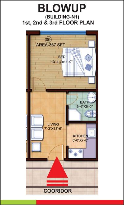 Floor plan – 1st,2nd And Third Floor Plan of Building N1