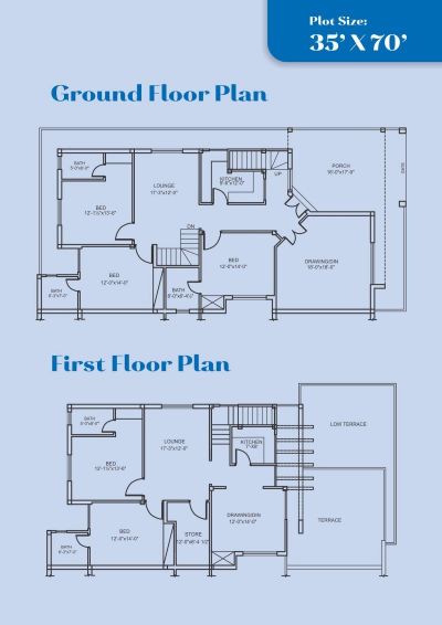 Floor plan – Roshan Enclave  - Plot Size 35x70