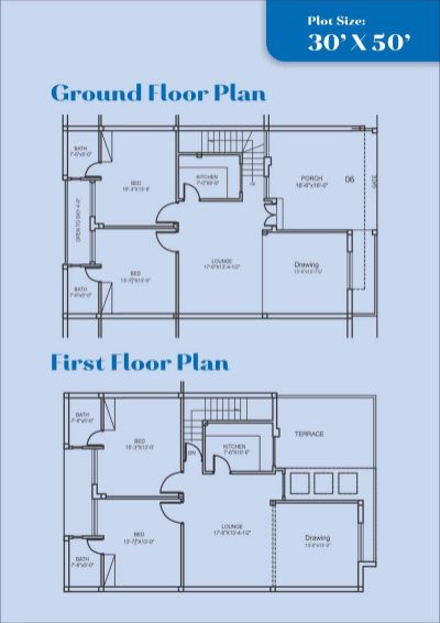 Floor plan – Roshan Enclave - Plot Size 30x50