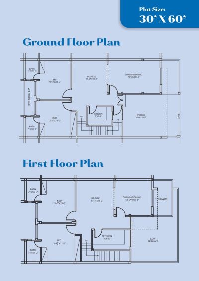 Floor plan – Roshan Enclave - Plot Size 30x60