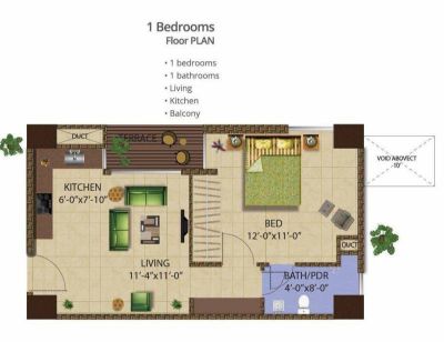 Floor plan – One Bedroom Apartment - Floor Plan