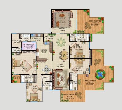 Floor plan – Penthouse Apartment 19th Floor