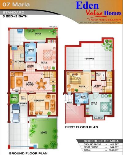 Floor plan – 7 Marla Standard